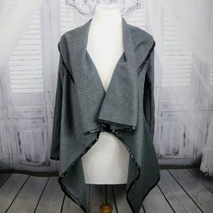 Snowflake Heather Gray Wrap Around Coat